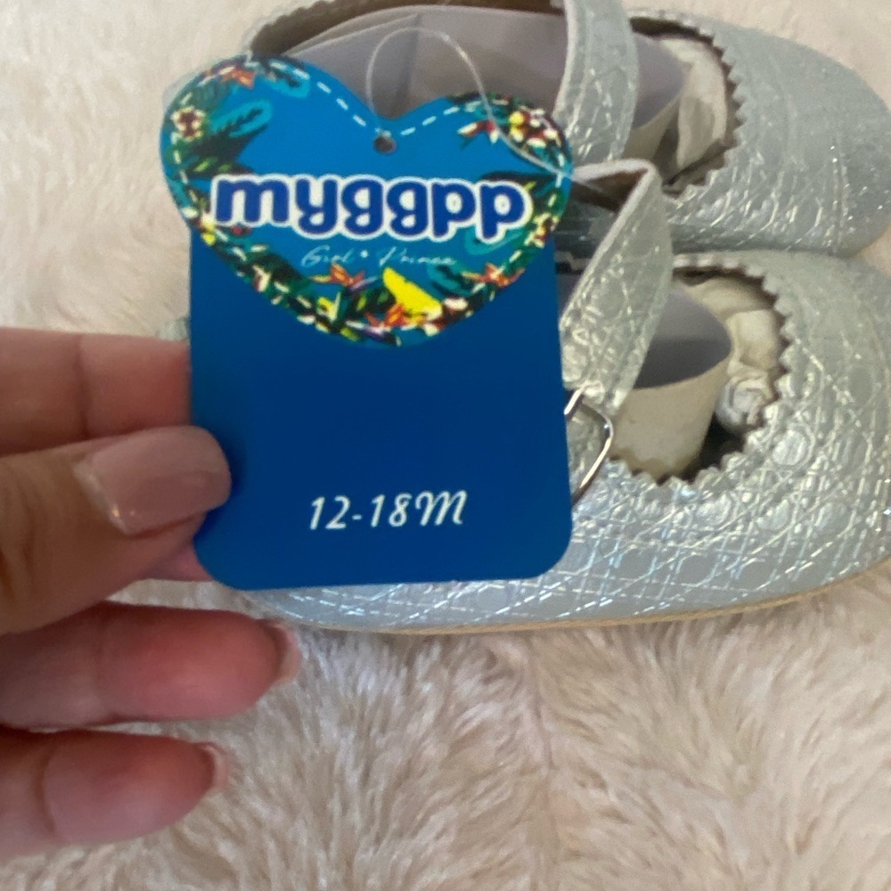 Myggpp Sparkle Glitter Mary Jane Baby Shoes NWT - Picture 7 of 8